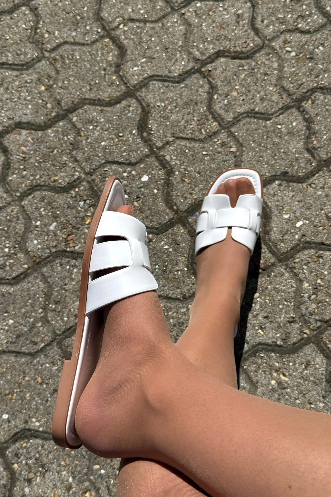 New Bloom Samira Sandal White