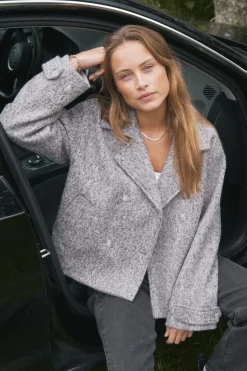 Online Neo Noir Sandra Soft Jacket Grey Melange