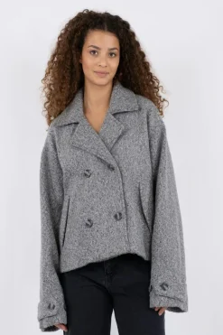 Online Neo Noir Sandra Soft Jacket Grey Melange