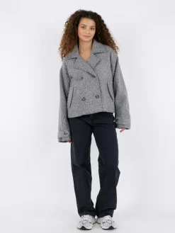 Online Neo Noir Sandra Soft Jacket Grey Melange