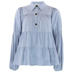 New Continue Sanna Gold Buttons 15085 Light Blue