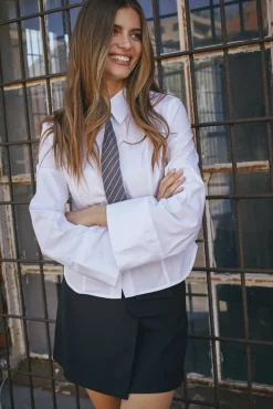 Online Co´Couture Sannacc Bell Sleeve Shirt 35903 4000