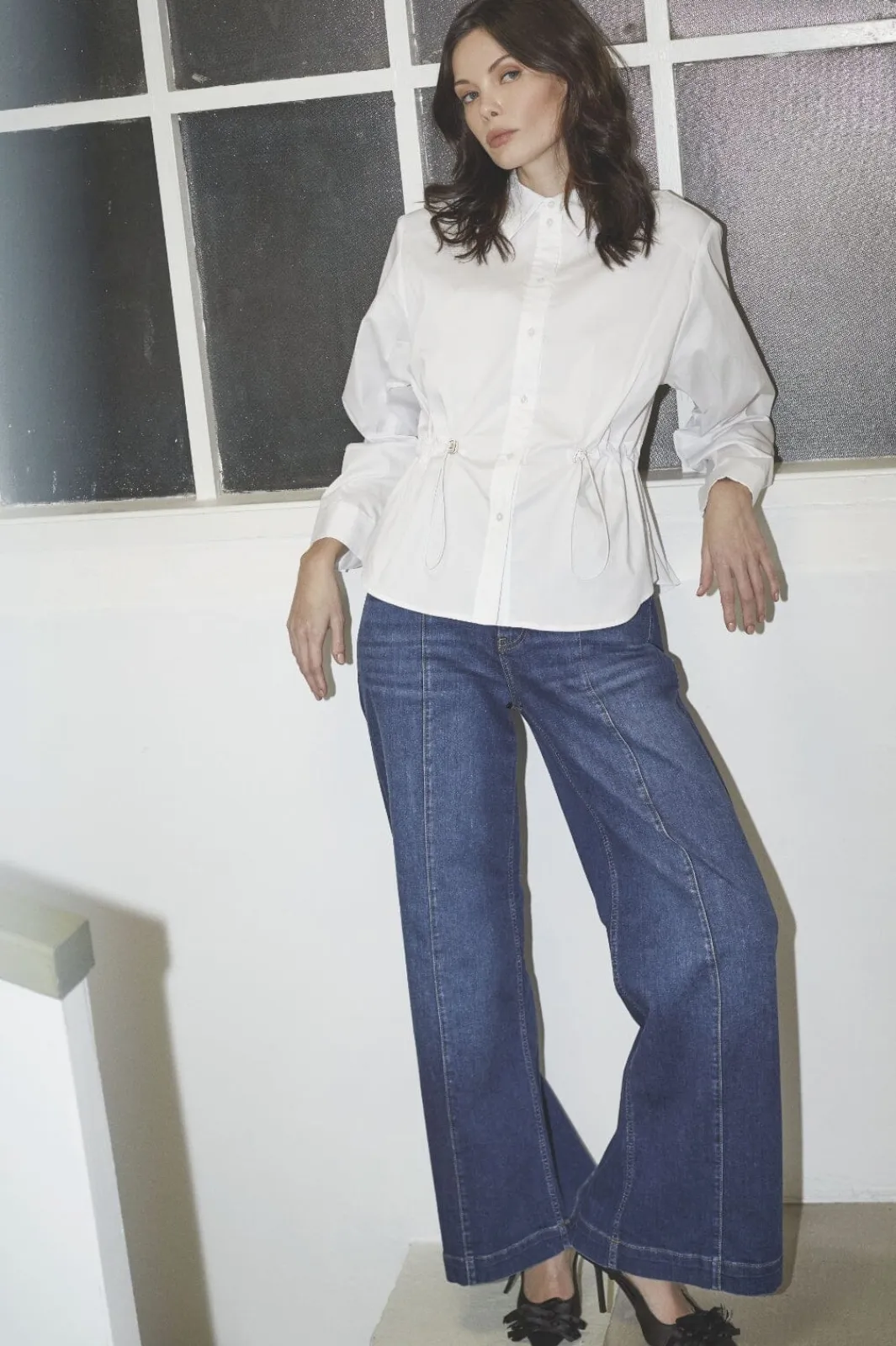 Hot Co´Couture Sannacc Tie Waist Shirt 35893 4000