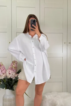 Outlet A-bee Sara shirt Skjorte White