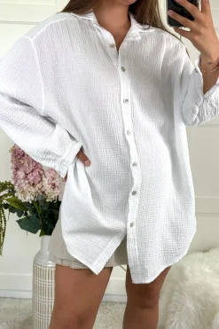 Outlet A-bee Sara shirt Skjorte White