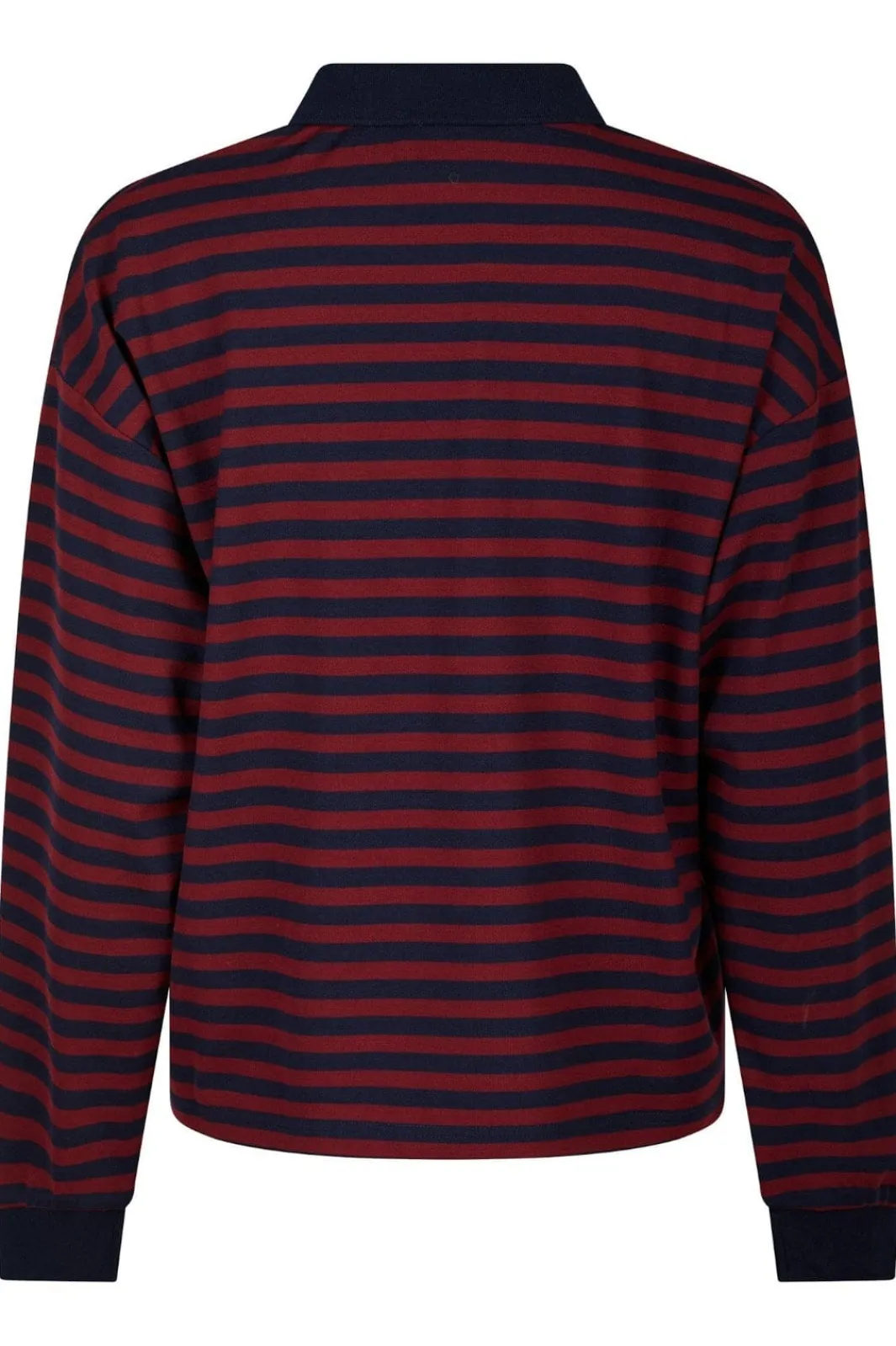 Clearance Neo Noir Sara Wide Stripe Polo Blouse 164258 Navy