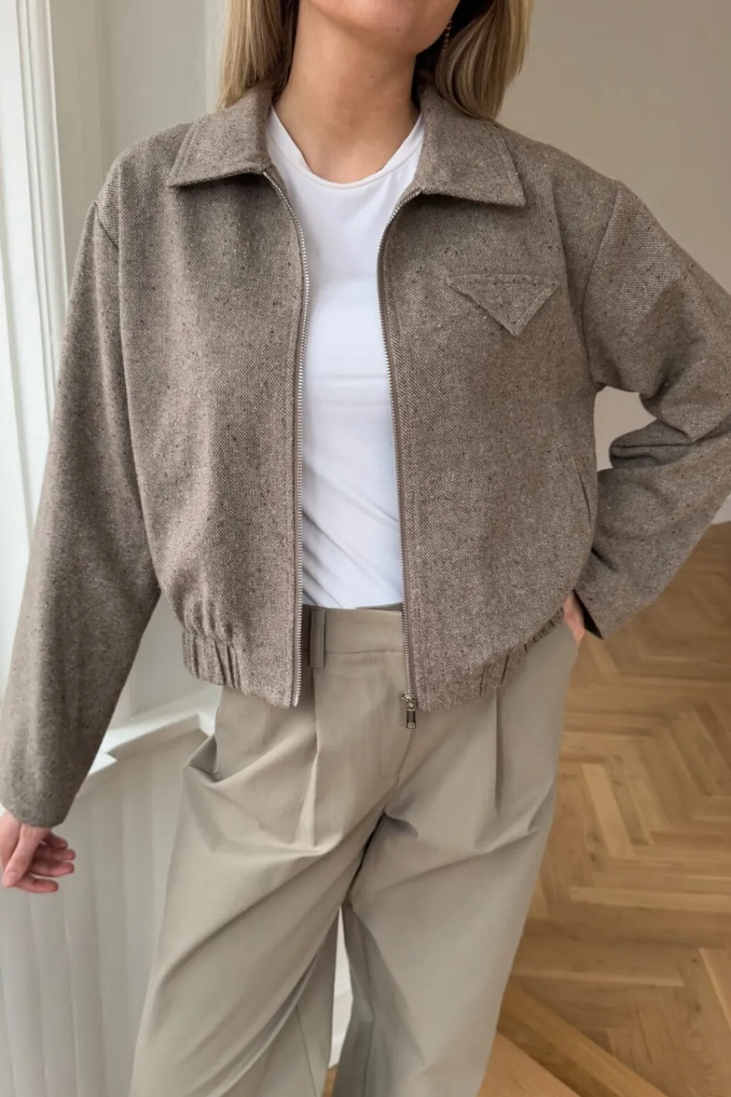 Best BYIC Sarahic Short Jacket A23725 Brown Melange