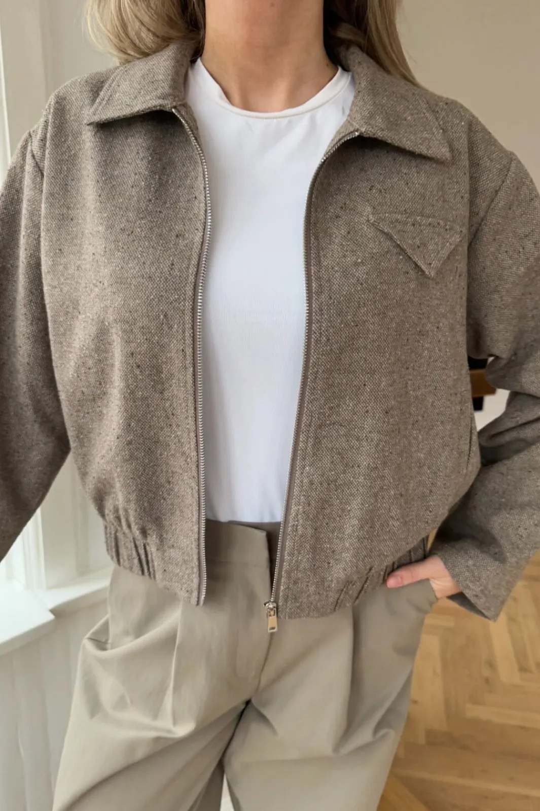 Best BYIC Sarahic Short Jacket A23725 Brown Melange