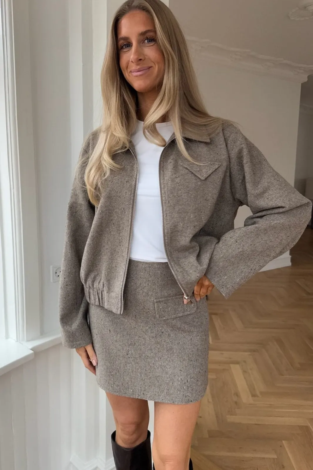 Best BYIC Sarahic Short Jacket A23725 Brown Melange