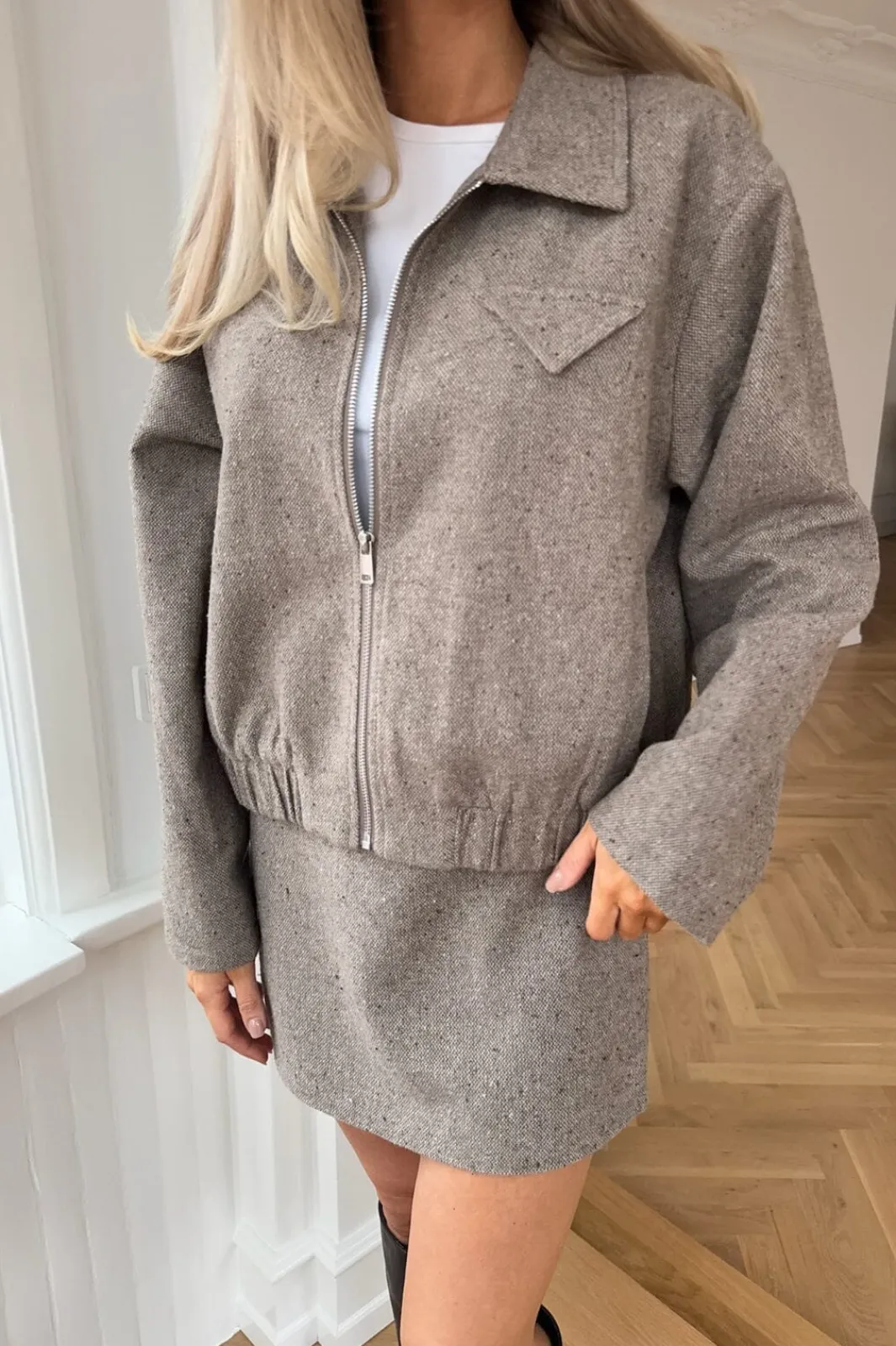 Best BYIC Sarahic Short Jacket A23725 Brown Melange