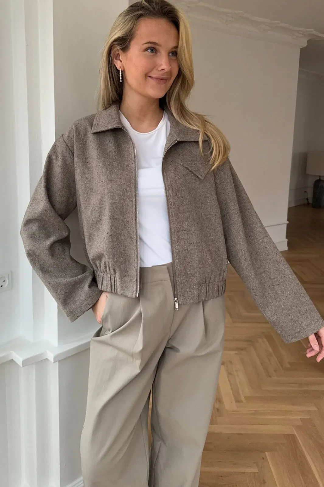 Best BYIC Sarahic Short Jacket A23725 Brown Melange