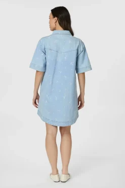 Hot Neo Noir Saras Denim Emb Dress 166045 145