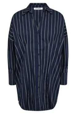Clearance Co´Couture Sebicc Stripe Pleat Shirt 35625 120 Navy