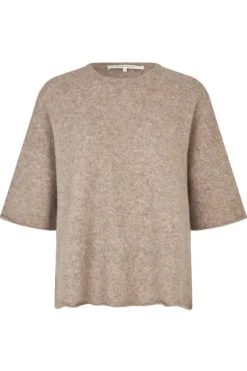 Online Second Female Selana Knit O-Neck 60079 6007 Camel melange