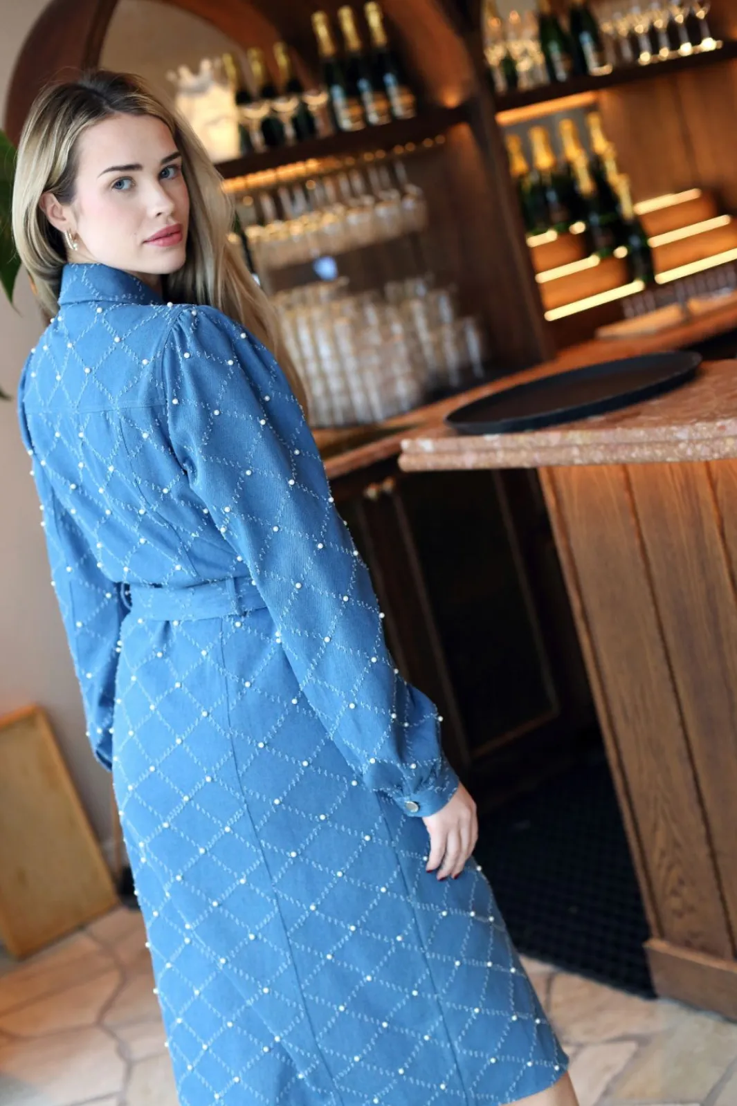 Best Cras Selena Dress 7009 7009 Light Blue