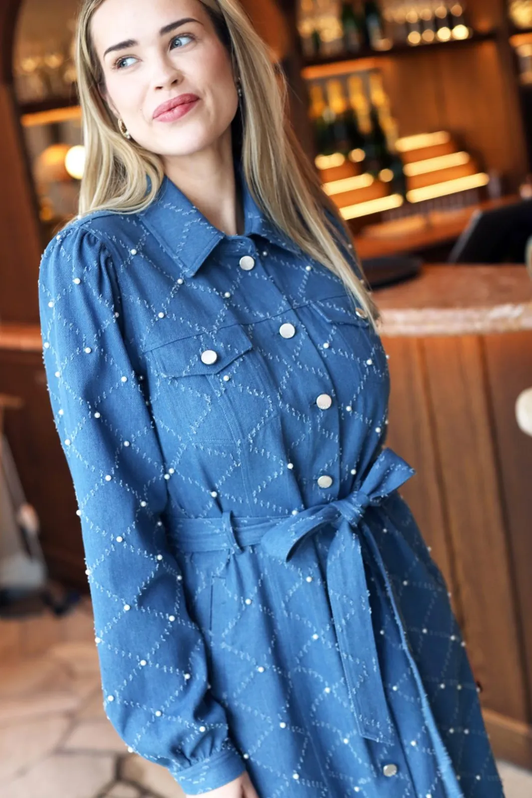 Best Cras Selena Dress 7009 7009 Light Blue