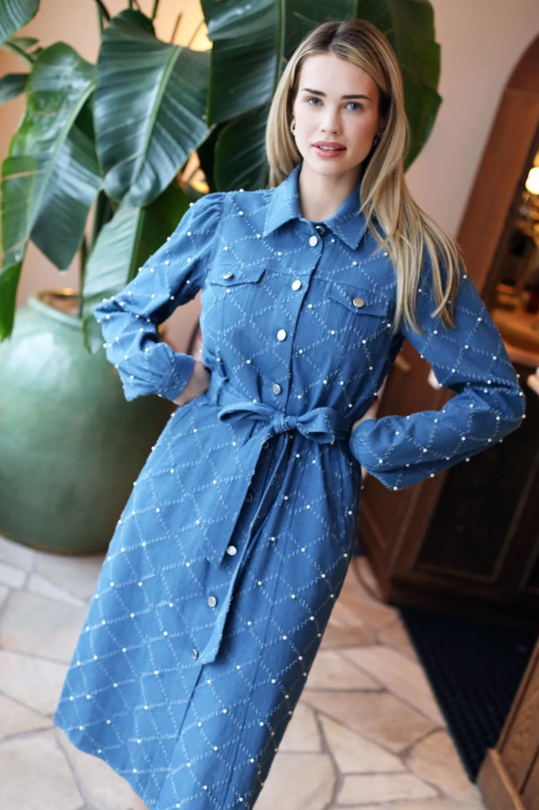 Best Cras Selena Dress 7009 7009 Light Blue