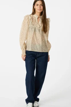 Discount Neo Noir Selfina Graphic Flower Blouse 163522 121