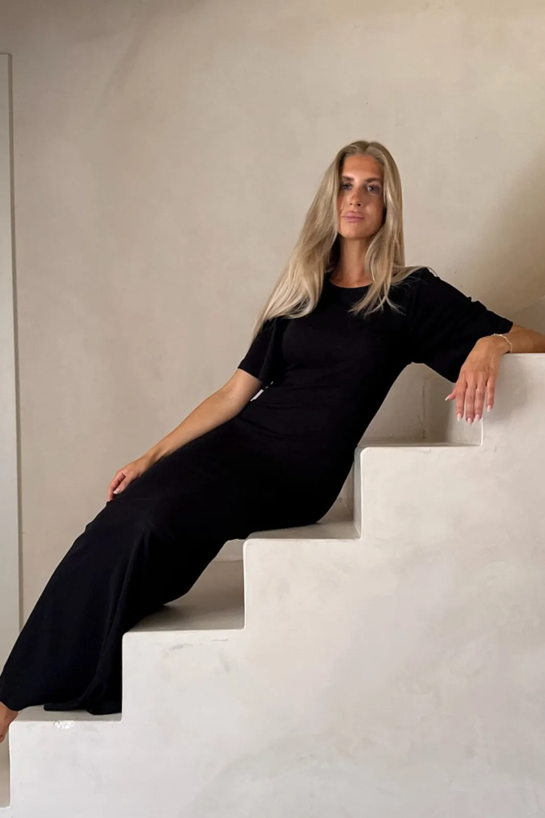Best BYIC Selmaic Tshirt Dress A23943 Black