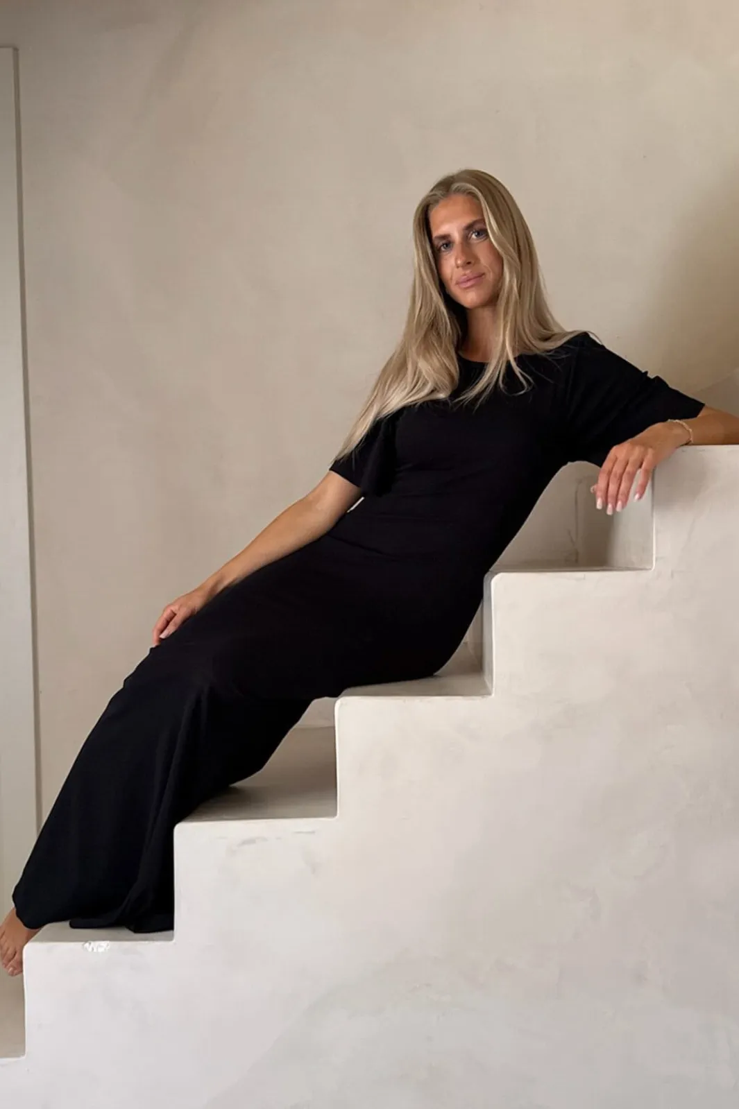 Best BYIC Selmaic Tshirt Dress A23943 Black