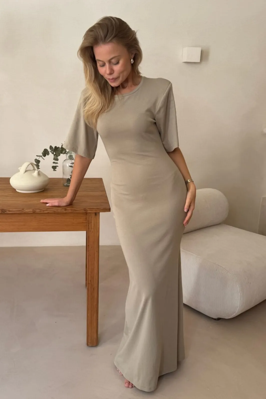 BYIC Selmaic Tshirt Dress A23943 Khaki
