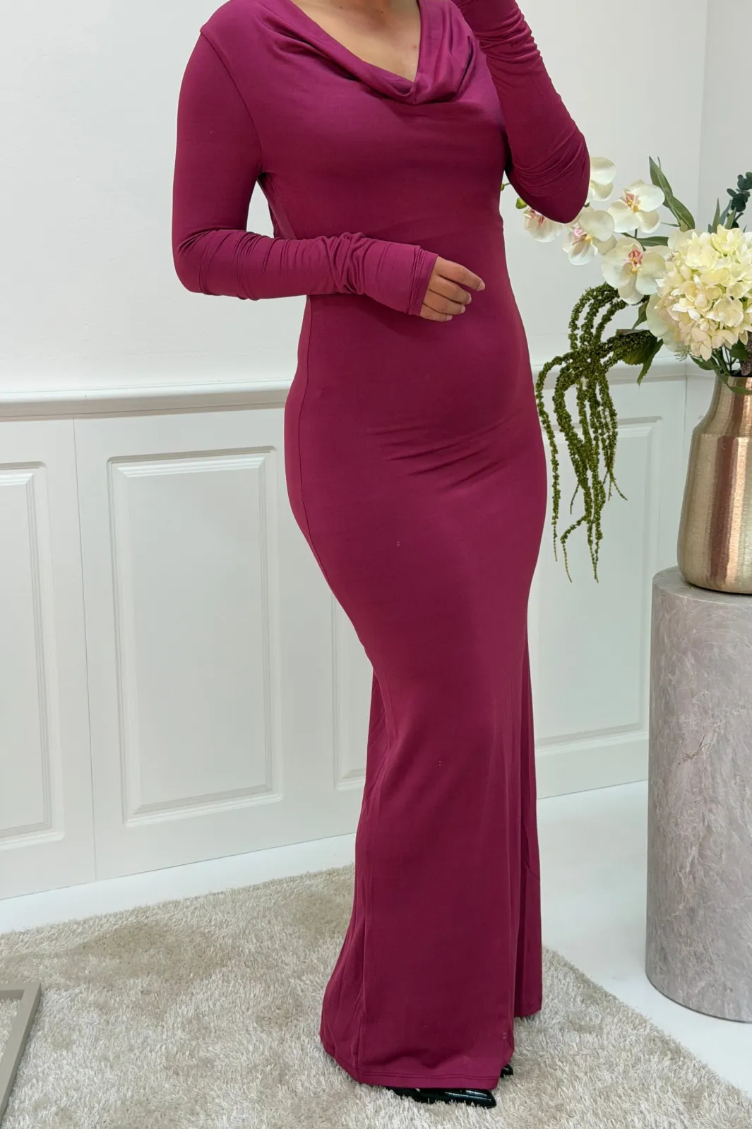 New A-bee Serena Dress Plum