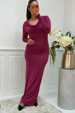 New A-bee Serena Dress Plum