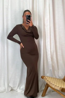 A-bee Serena Dress Brown