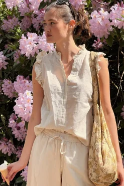 Outlet Neo Noir Shea Linen Shorts Sand
