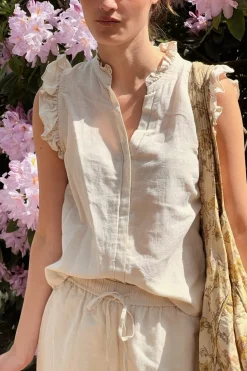 Outlet Neo Noir Shea Linen Shorts Sand