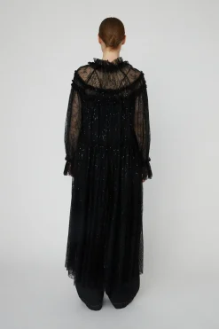 Online Stella Nova Sheer Lace Maxi Cape Dressls54-4306 999 Black