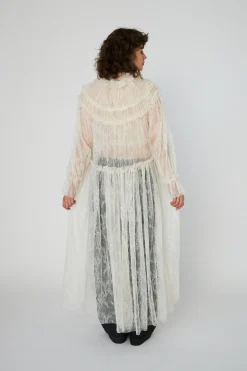 Discount Stella Nova Sheer Lace Maxi Cape Dressls54-4306 029 Creme