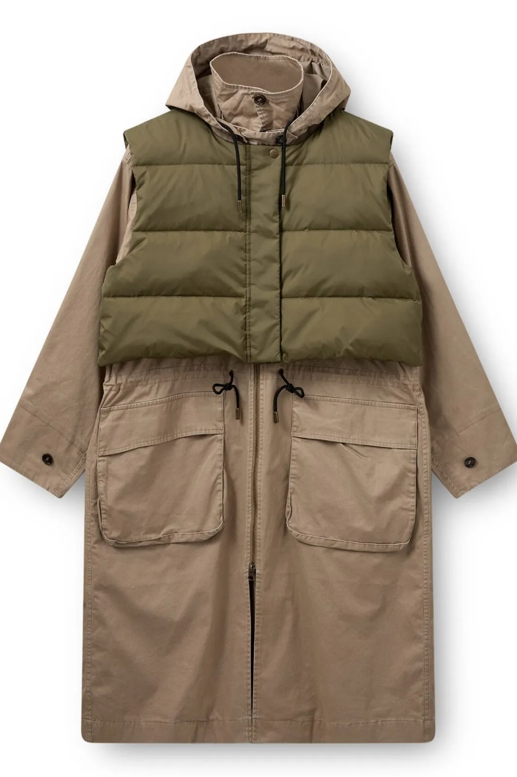 Best H2O Fagerholt Sherlock Coat 3592 Sand/Dark Green Moss