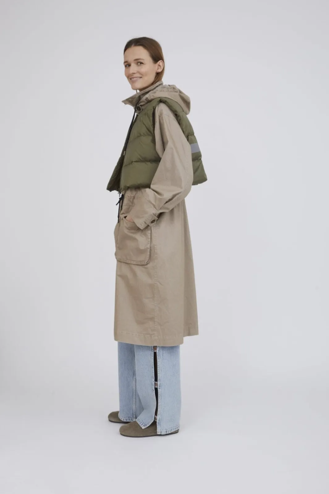 Best H2O Fagerholt Sherlock Coat 3592 Sand/Dark Green Moss