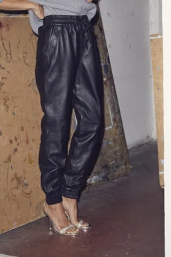 Sale Co´Couture Shilohcc Leather Joggers 96 Black