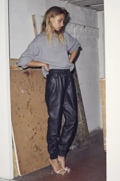 Sale Co´Couture Shilohcc Leather Joggers 96 Black
