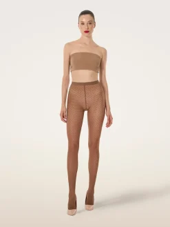 Hot Wolford Shimmer Effect Tights17676 8800 Black/silver Lurex