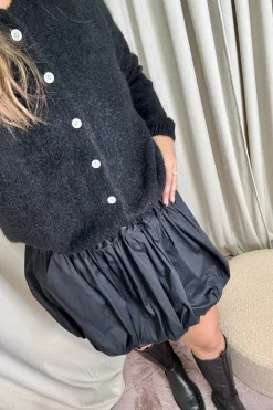 Outlet A-bee Short Balloon Skirt Black