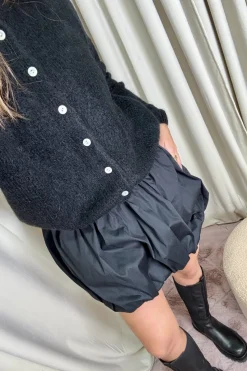 Outlet A-bee Short Balloon Skirt Black