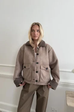 Online BYIC Siaic Teddy Jacket A23664 Light Brown