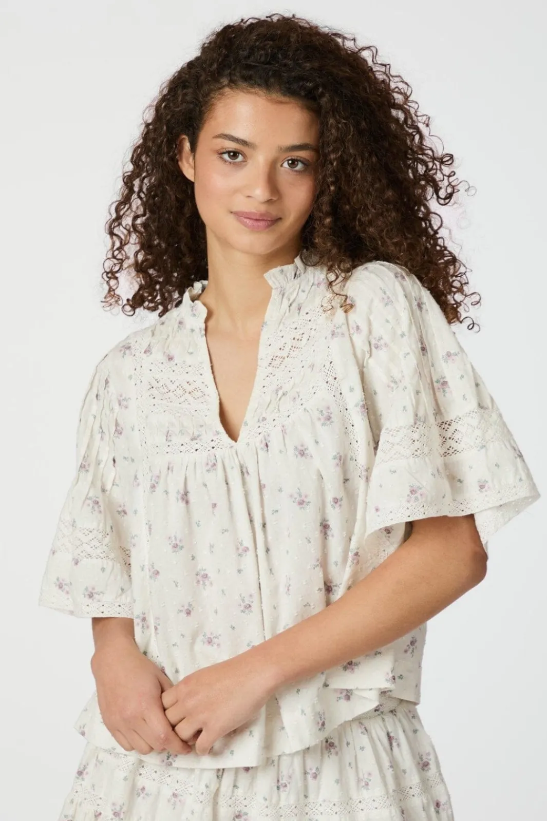 Neo Noir Siama Dobby Flower Blouse 165279 121