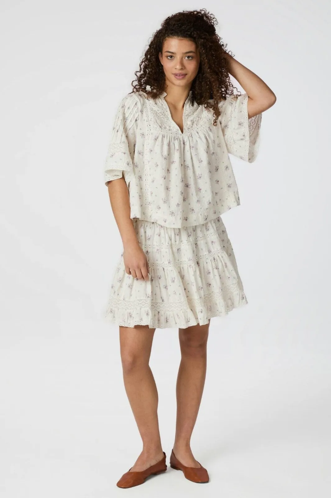 Neo Noir Siama Dobby Flower Blouse 165279 121