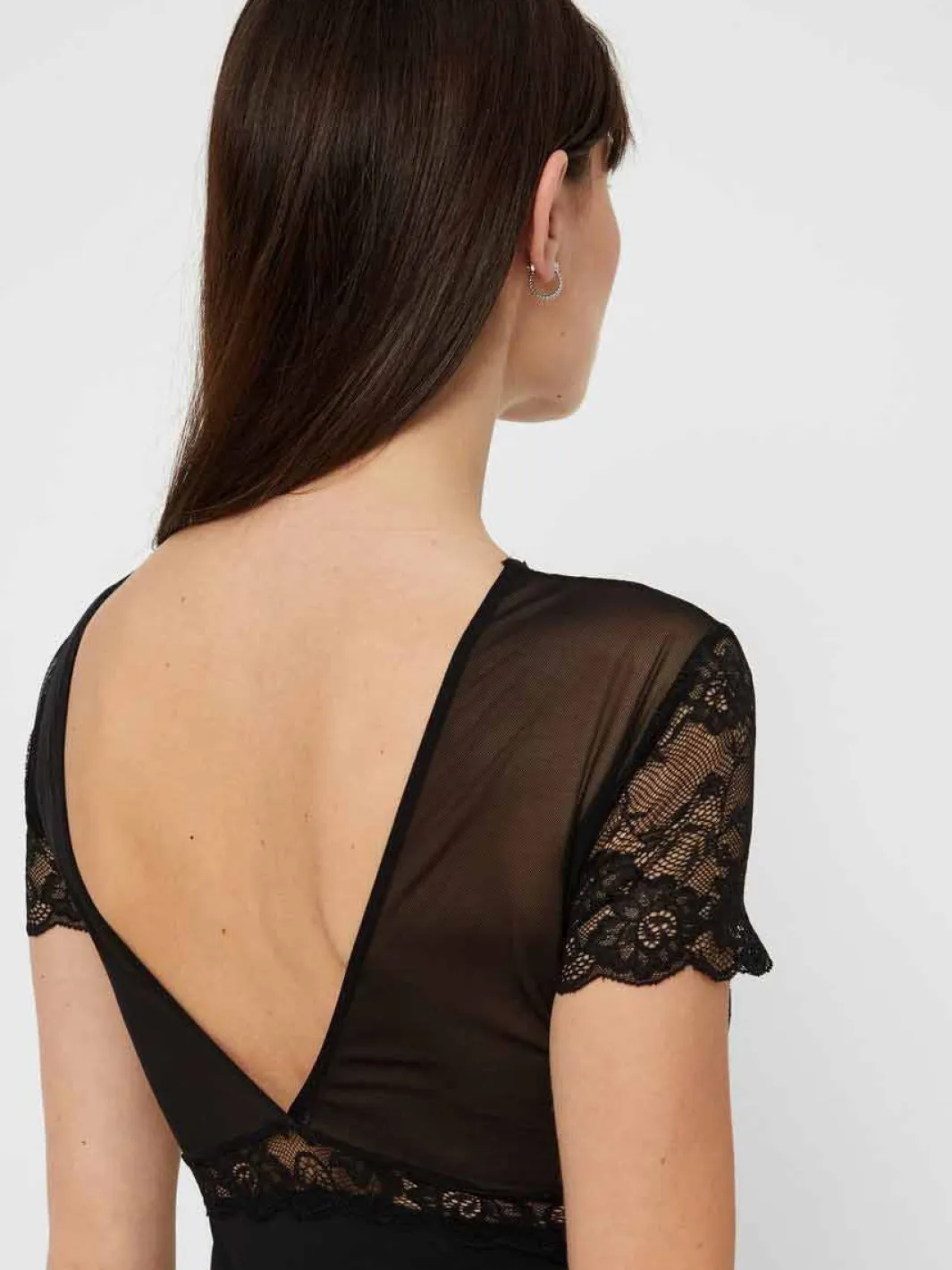 Online Pieces Sicca SS Bodystocking Black