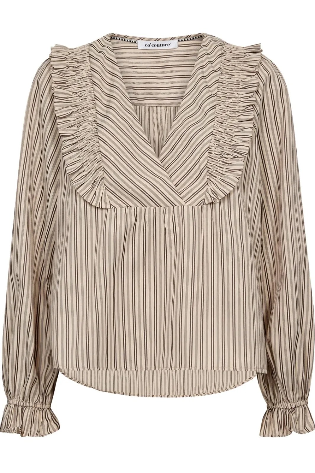 Hot Co´Couture Siggaccstripesmockfrillblouse 35634 108 Powder