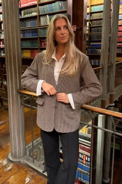 Online BYIC Signatureic Blazer A23986 Brown Checks