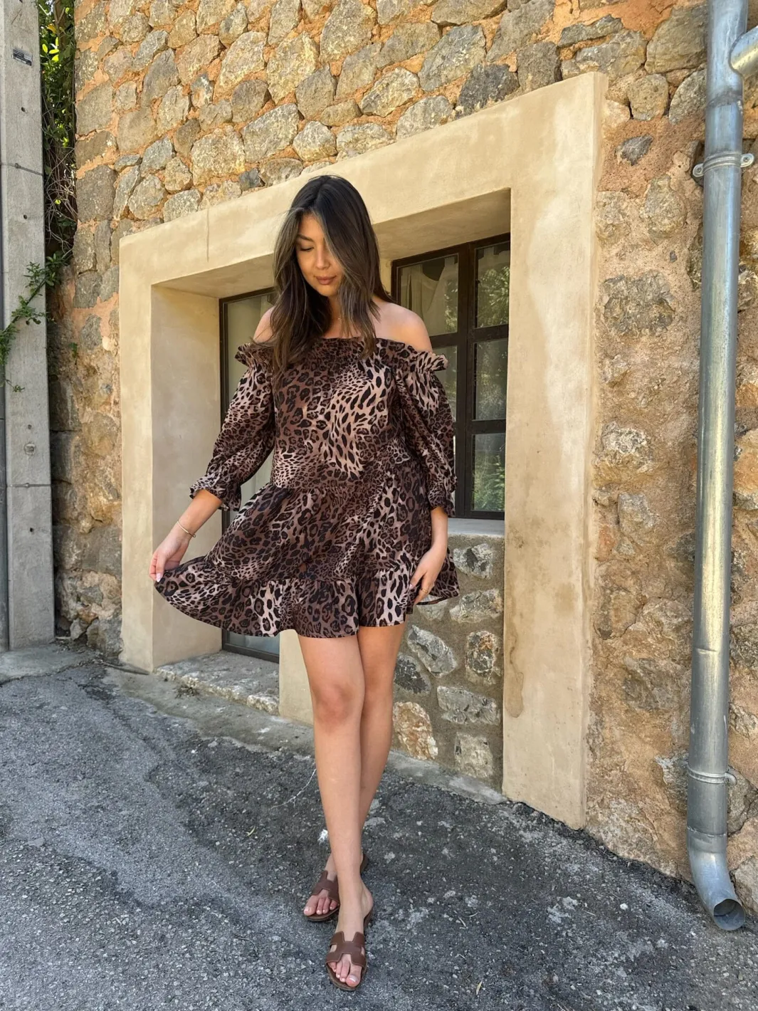 Outlet BYIC Sigridic Dress lp Leo Print