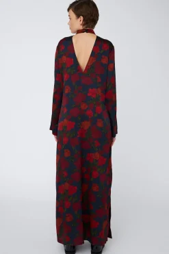 Clearance Stella Nova Silk Dress Longsf53-4205 235 Flower Forest