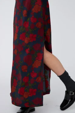 Clearance Stella Nova Silk Dress Longsf53-4205 235 Flower Forest