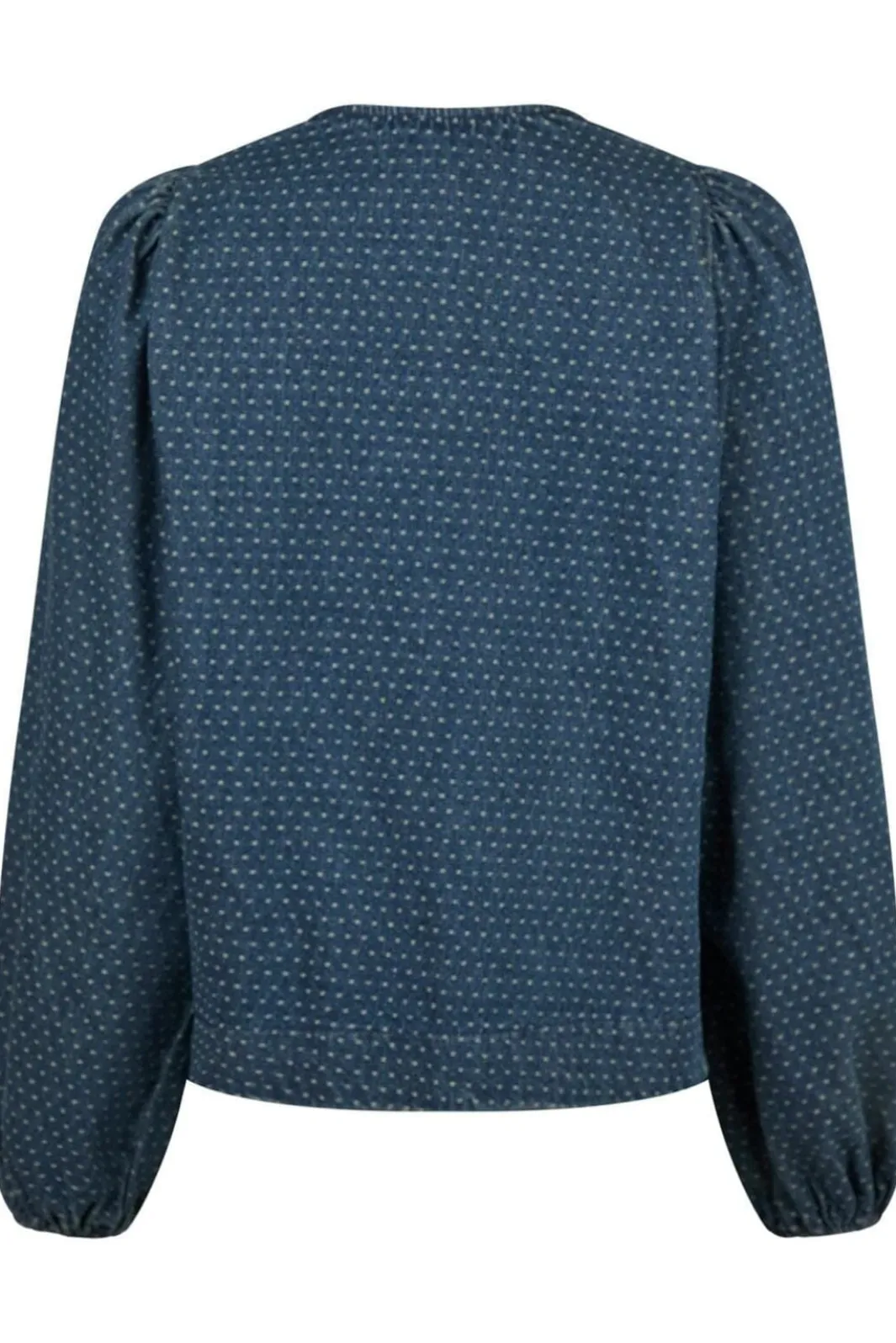 Discount Neo Noir Silvi Overdyed Dot Blouse Ash Blue