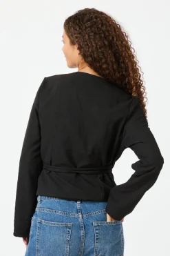 Outlet Neo Noir Simmi Wrap Blouse 164152 Black